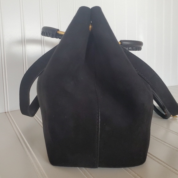 House of Harlow 1960 Black Suede Luxe Satchel NWT - Picture 4 of 9